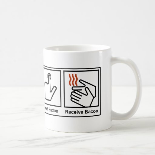 Le bouton poussoir, reçoivent la tasse de lard