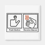 Le bouton poussoir, reçoivent l'aimant de lard