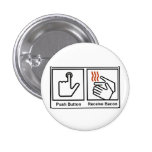 Le bouton poussoir, reçoivent le bouton de lard badge