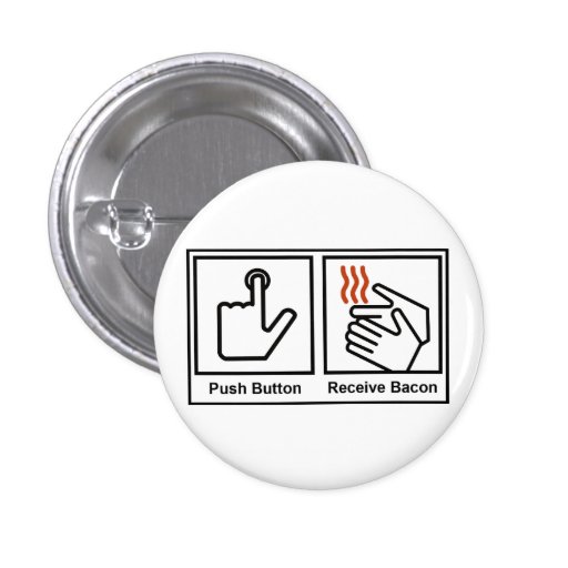 Le bouton poussoir, reçoivent le bouton de lard badge