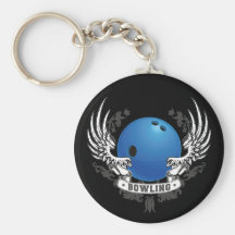 Le bowling s'envole Keychain Porte-clé