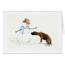 Le "boxeur carte pour notes d'art de chien rencont