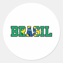 Le Brésil Adhésifs Ronds