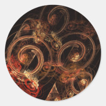 Le bruit de l'autocollant rond d'art abstrait de m