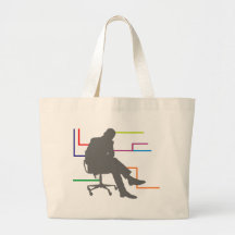 Le bureau entrelace l'homme office connected sacs de toile