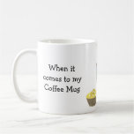 Le café drôle indiquant la taille importe mug