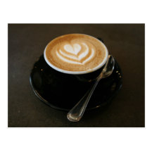 Le café est amour - carte postale