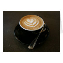 Le café est amour - carte pour notes