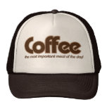 Le café est le repas le plus important du jour casquettes de camionneur