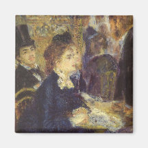 Le café par Renoir, art vintage de mpressionism Aimant