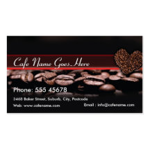 Le café récompense la carte modèles de cartes de visite