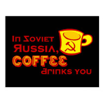 Le café vous boit carte postale cartes postales