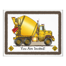 Le camion concret badine l'invitation de partie