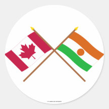 Le Canada et les drapeaux croisés par Niger Autocollants