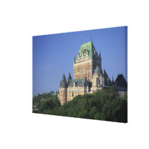 Le Canada, Québec.  Château Frontenac. Toile Tendue Sur Châssis