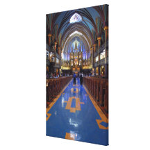 Le Canada, Québec, Montréal. Intérieur de Notre 3 Impressions Sur Toile