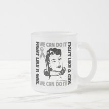 Le cancer du cerveau - combat comme une fille - no mugs à café