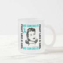 Le Cancer ovarien - combat comme une fille - nous  Tasse À Café
