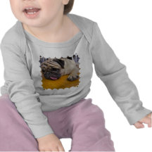 Le carlin a eu un trop de nourrisson t-shirt