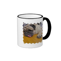 Le carlin a eu une trop de tasse de café