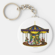 Le carrousel d'or Keychain Porte-clef