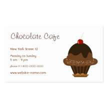 Le carte de visite de boutique de chocolat