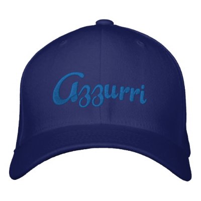 Le casquette bleu de logo d'Azzurri pour l'Italien Chapeaux Brodés