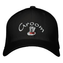 Le casquette brodé du marié élégant casquette brodée