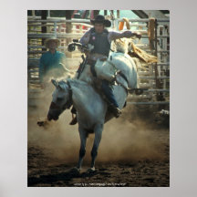 Le cavalier de Bronc Poster