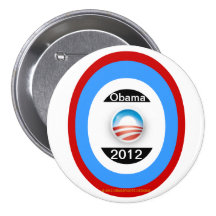 Le cercle Obama 2012 logo 3 de "O" du gagnant et d Pin's Avec Agrafe