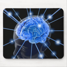 Le cerveau rayonne Mousepad Tapis De Souris
