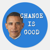 Le changement d'Obama est de bons autocollants de 
