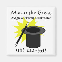 Le chapeau du magicien de magie je aimants pour réfrigérateur