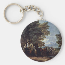 Le chariot de récolte par Thomas Gainsborough (mei Porte-clefs