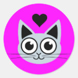 Le chat bleu le plus mignon autocollant