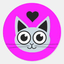 Le chat bleu le plus mignon autocollant