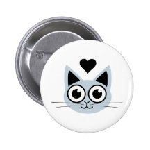 Le chat bleu le plus mignon pin's avec agrafe