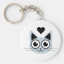 Le chat bleu le plus mignon porte-clés