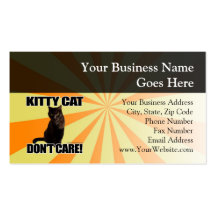 Le chat de Kitty ne s'inquiètent pas Carte De Visite