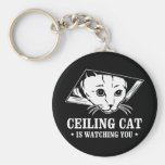 Le chat de plafond vous observe porte-clé