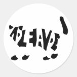 Le chat de Schrödinger Autocollant Rond