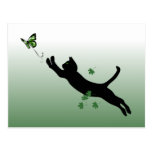 Le chat et le papillon carte postale