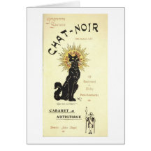 Le Chat Noir le chat noir Carte De Vœux