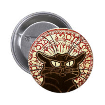 Le Chat Noir, Vente Hôtel Drouot Badges Avec Agrafe