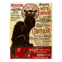 Le Chat Noir, Vente Hôtel Drouot Carte Postale