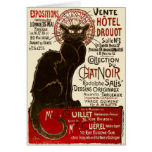 Le Chat Noir, Vente Hôtel Drouot Cartes De Vœux