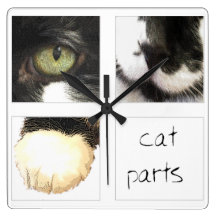 Le chat partie l'horloge horloges