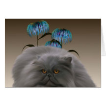 Le chaton fleurit la carte de note