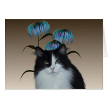 Le chaton fleurit la carte de note