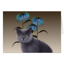 Le chaton fleurit la carte de note